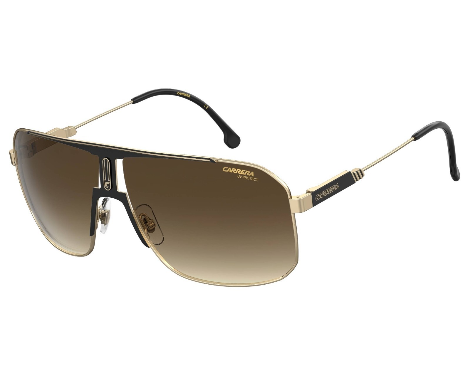 NEW CARRERA 1043/S 02M2 HA GOLD/BLACK/BROWN GRADIENT AUTHENTIC SUNGLASSES 65MM