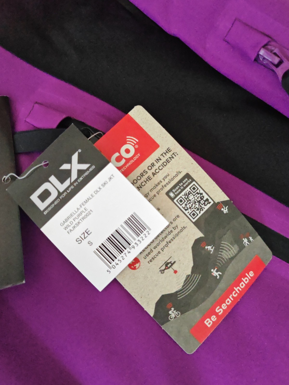 DLX Gabriella Womens Ski Jacket Waterproof 20000mm Wild Purple Size 10 S New