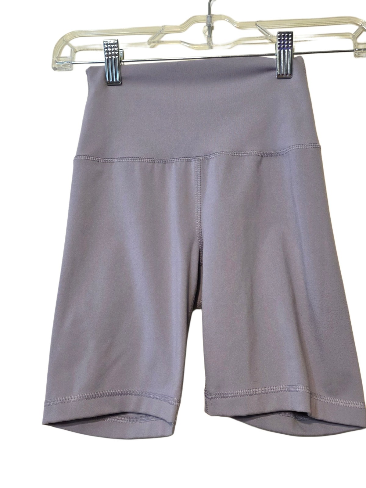 Yogalicious Lux Everyday 7″ Super High Rise Biker Shorts Women’s Lavender Gray