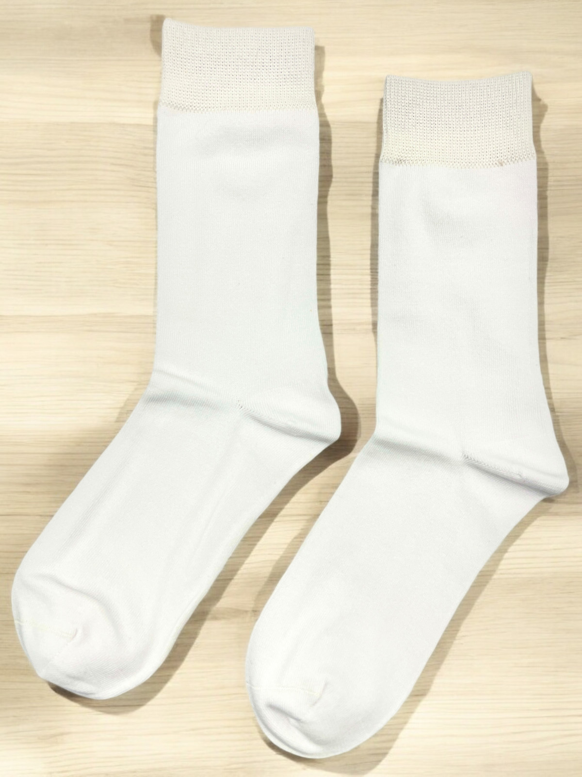 3Prs No Seam Pure Cotton Crew Socks Solid Quality Work Office School Casual