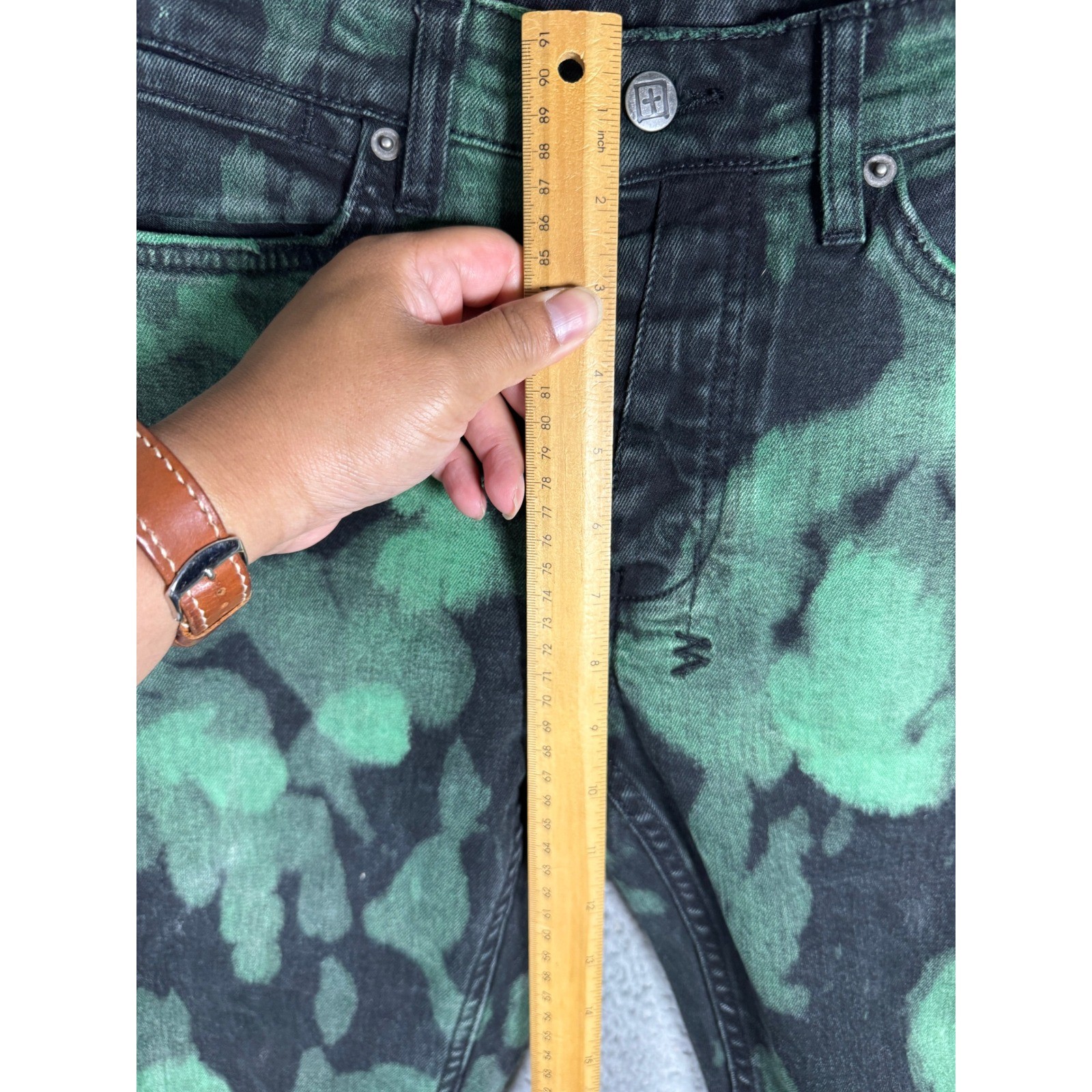 Ksubi Van Winkle Reakti Black Neon Green Skinny Jeans MPS23DJ004 Mens 30