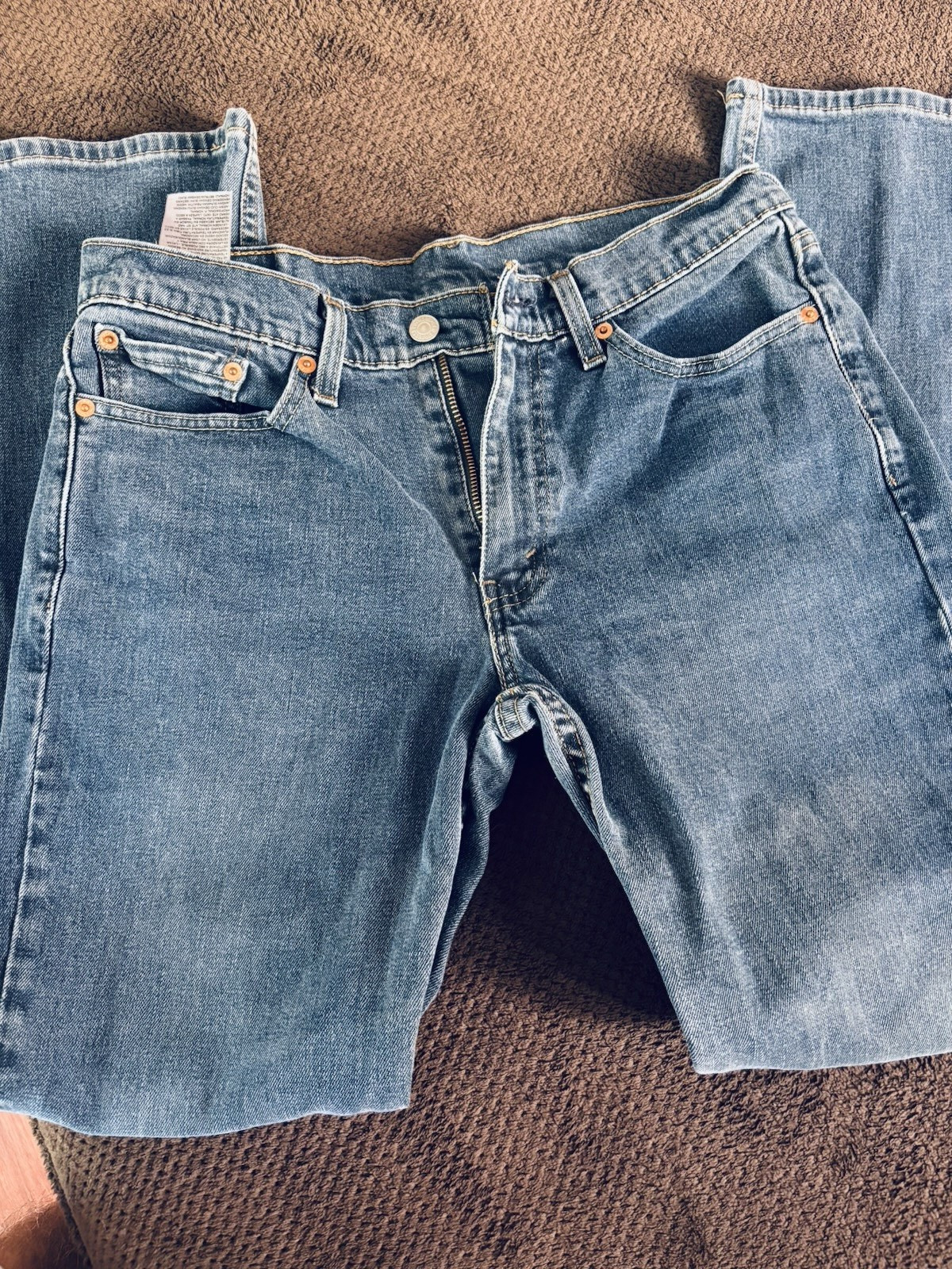 Levis 514 Jeans Mens 30×32 Blue Denim Straight Fit Leg Dark Wash Red Tab