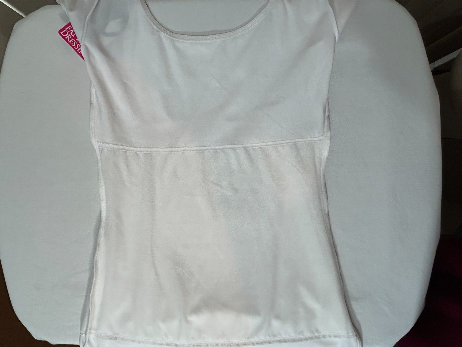 Maidenform Flexees Shaper Knit T Shirt Firm Control S Instant Slimmer White 3066