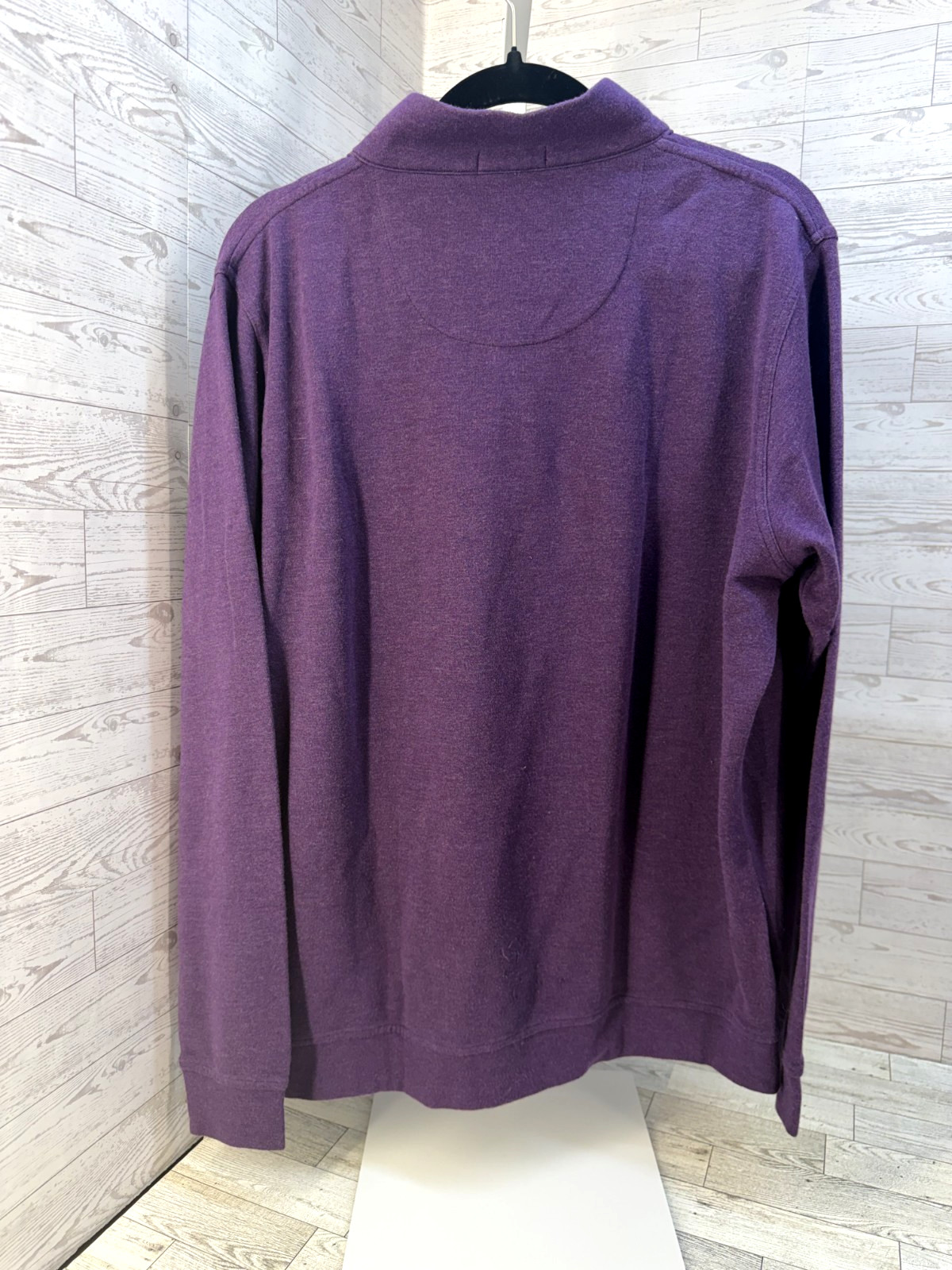 Peter Millar Pullover Mens LARGE Solid Purple Quarter Zip Golf Ivision Logo