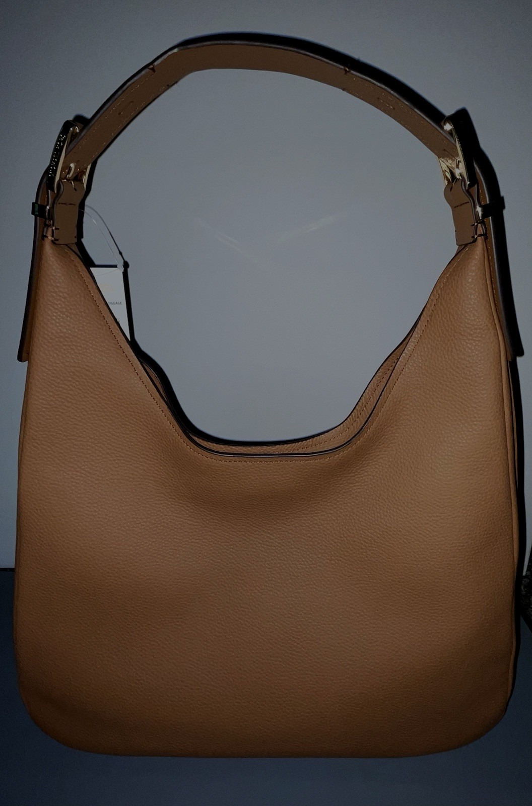 MICHAEL KORS NOLITA LARGE HOBO LEATHER SHOULDER BAG LUGGAGE NWT