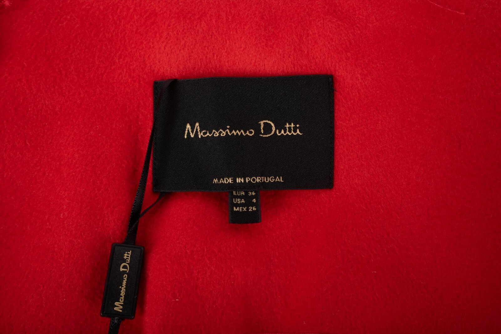 Massimo Dutti Womens Wool Blazer EU 36 US 4 Red Short Open Front 6414/581 NWT