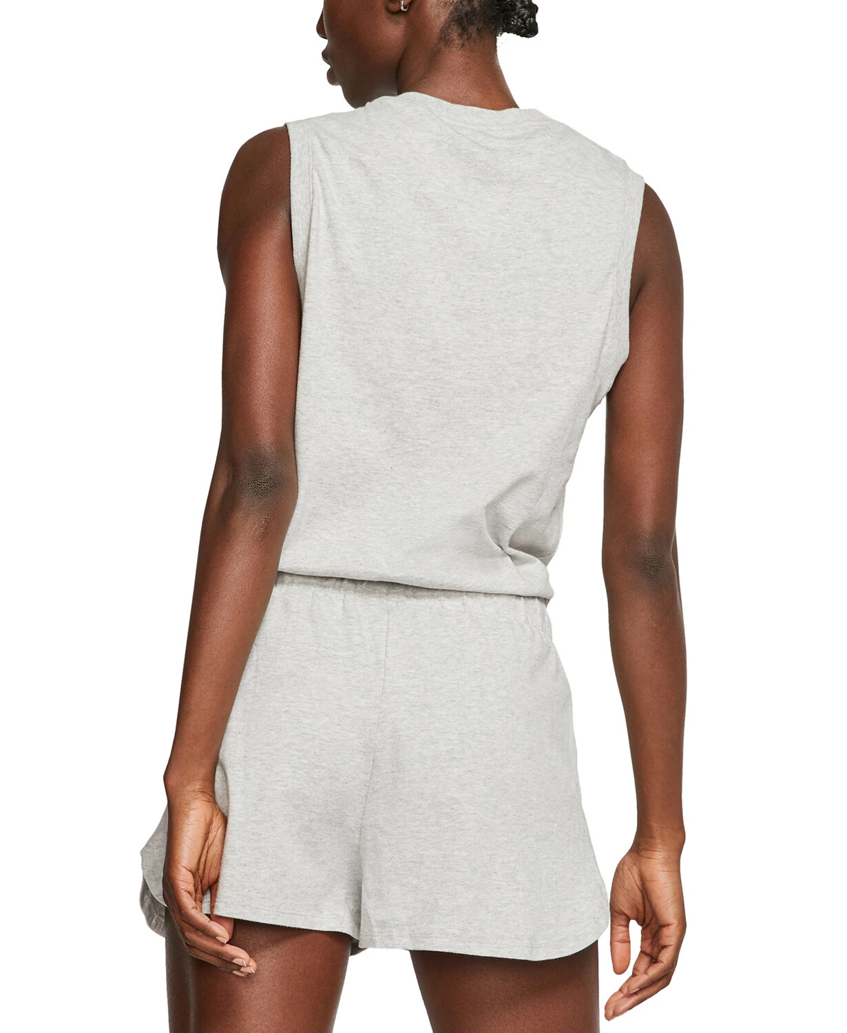 Nike Women’s Cotton Striped Romper Gray Heather