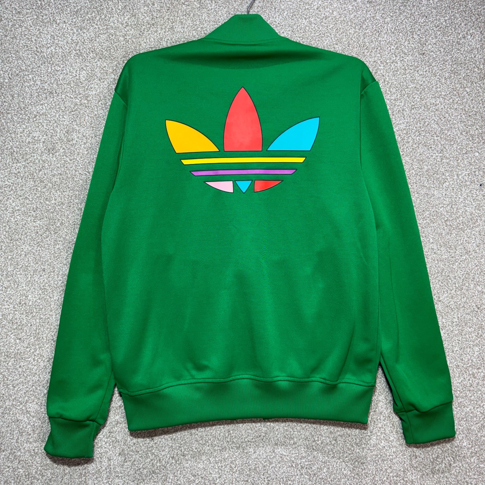 Adidas Pharrell Williams Track Jacket Mens Medium Green Trefoil Zip Top