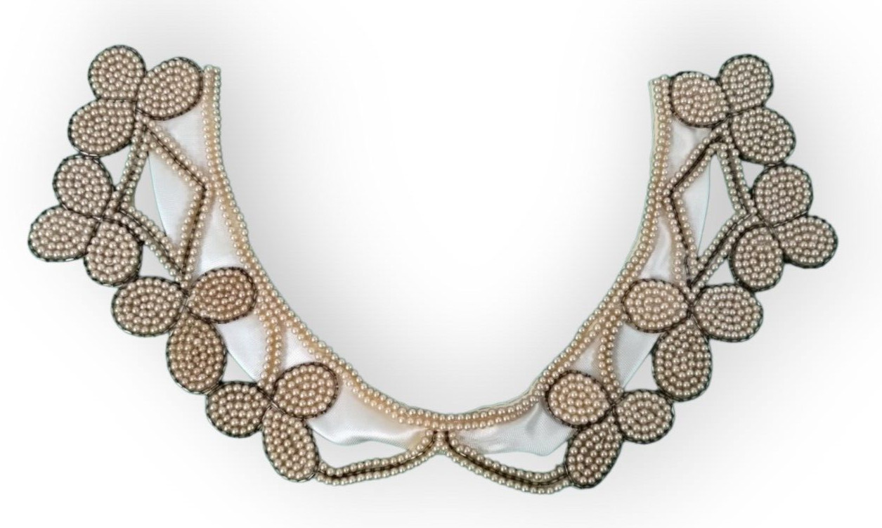 Vintage Miranda Beaded Pattern Womens 13 in Dress Collar Attachment 1940s 1950s