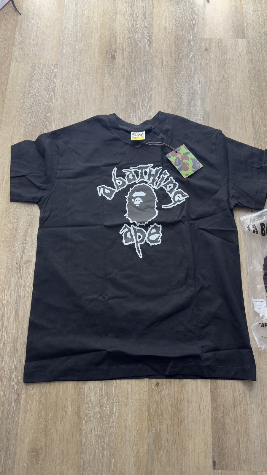 bape PHOTO APE HEAD TEE black Size L
