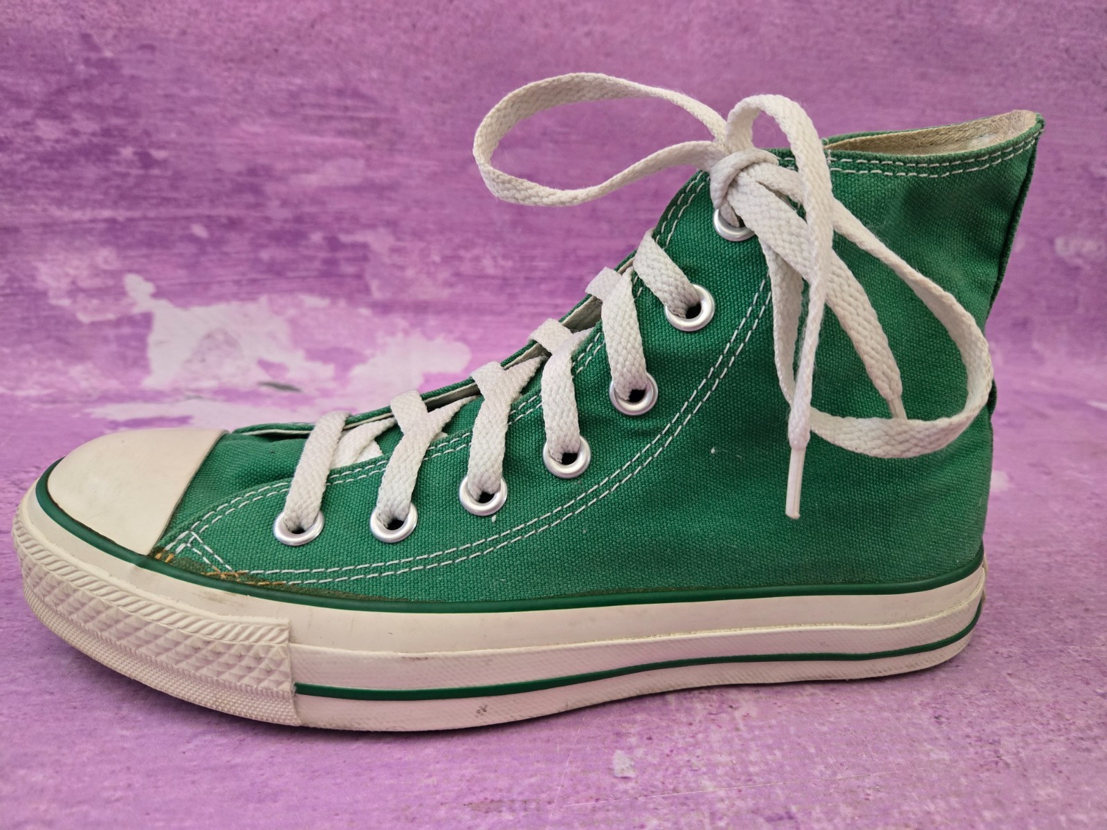 Converse All Star Chuck Taylor High Top Canvas Sneakers Green Size 5 Men 7 Women