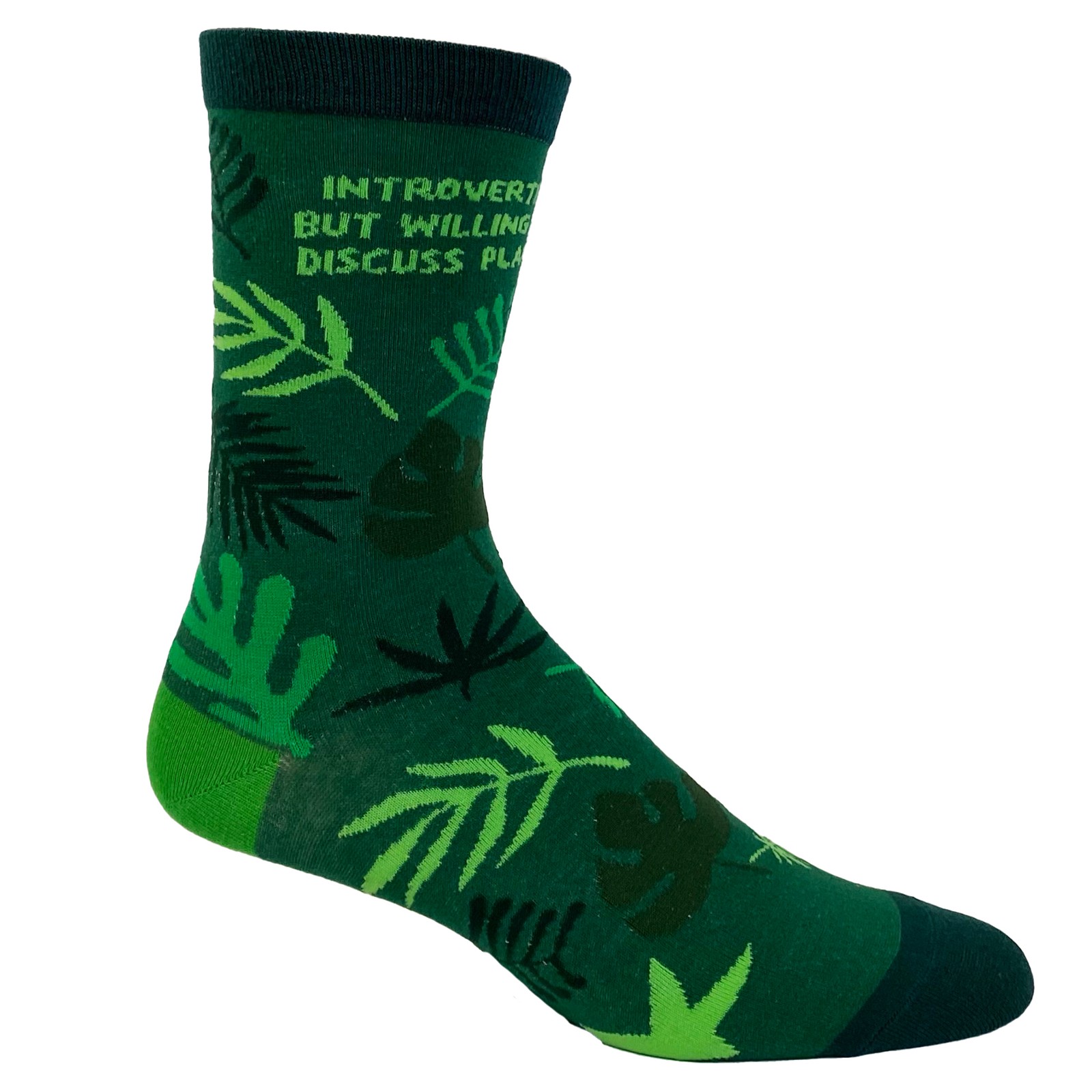 Women’s Introverted But Willing to Discuss Plants Socks Funny Gardening House