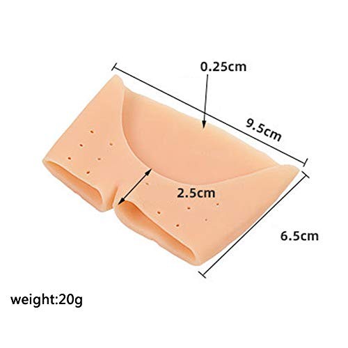 2 Pairs Forefoot Pads Metatarsal Cushions Support, Silicone Ball of Foot Skin