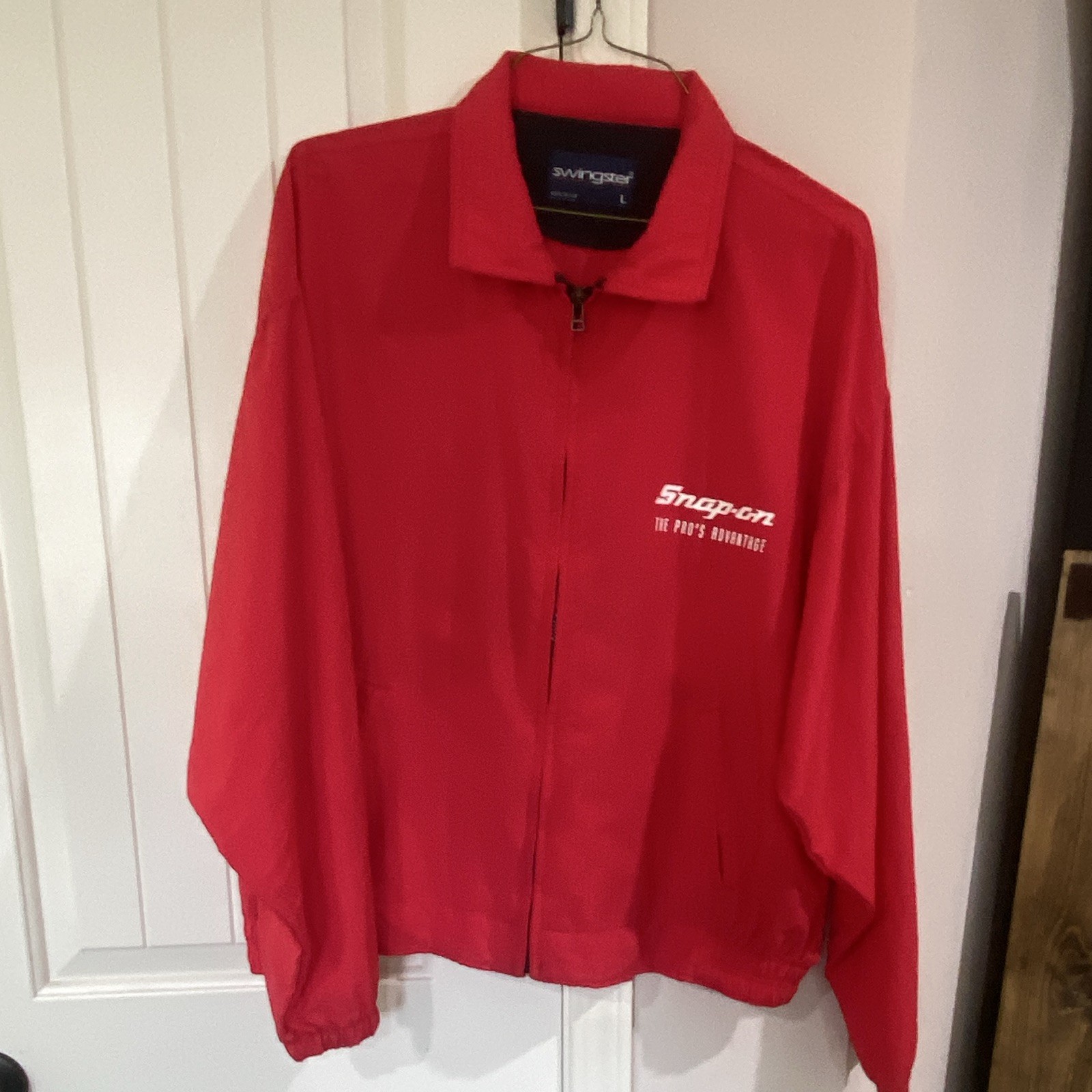 Snap-On Men’s Red Full Zip Lined Jacket Embroidered Logo Size L.