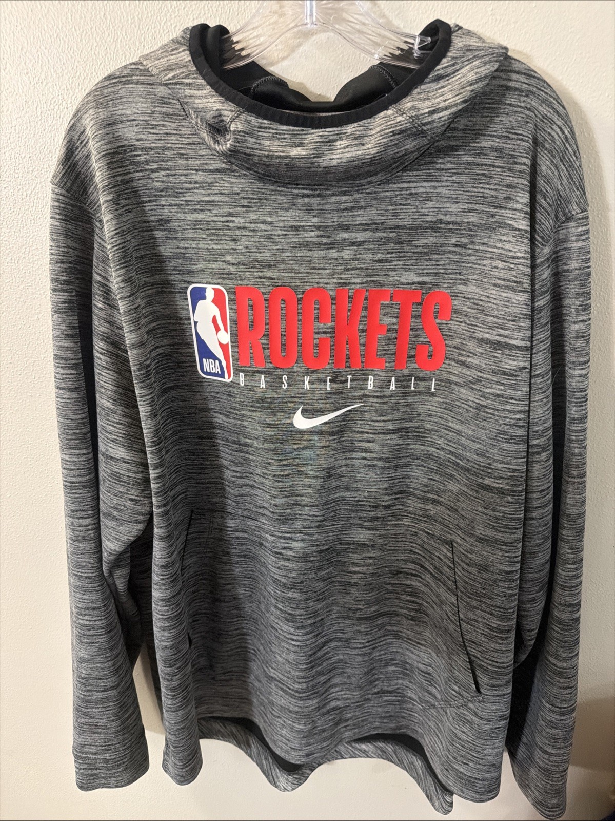 Nike Mens NBA Hoodie Houston Rockets Pullover Dri-Fit Sweatshirt Sz XXL