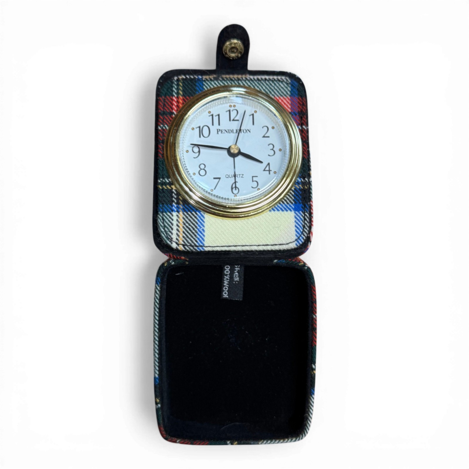 Pendleton Wool Messenger Bag, Portfolio Case, Tartan Travel Clock Lot USA