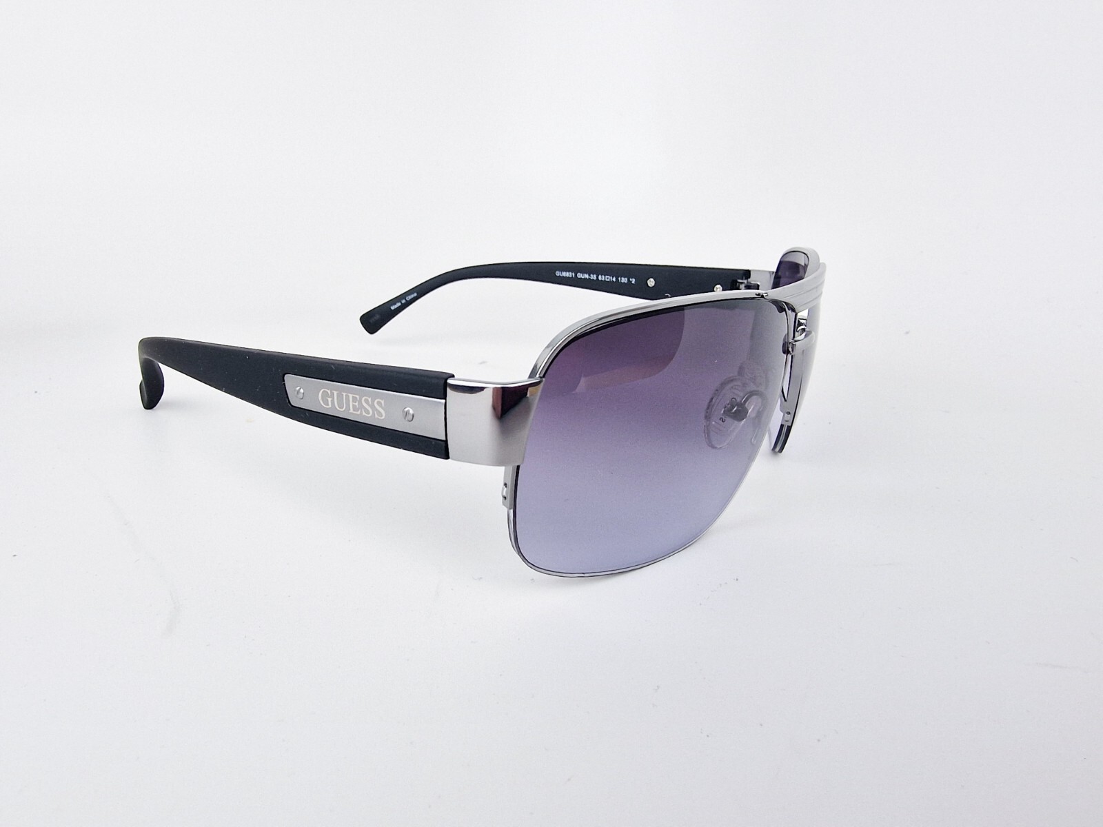 Guess Men’s Aviators Sunglasses GU6831-GUN-35 Gunmetal Gray UV Protection New