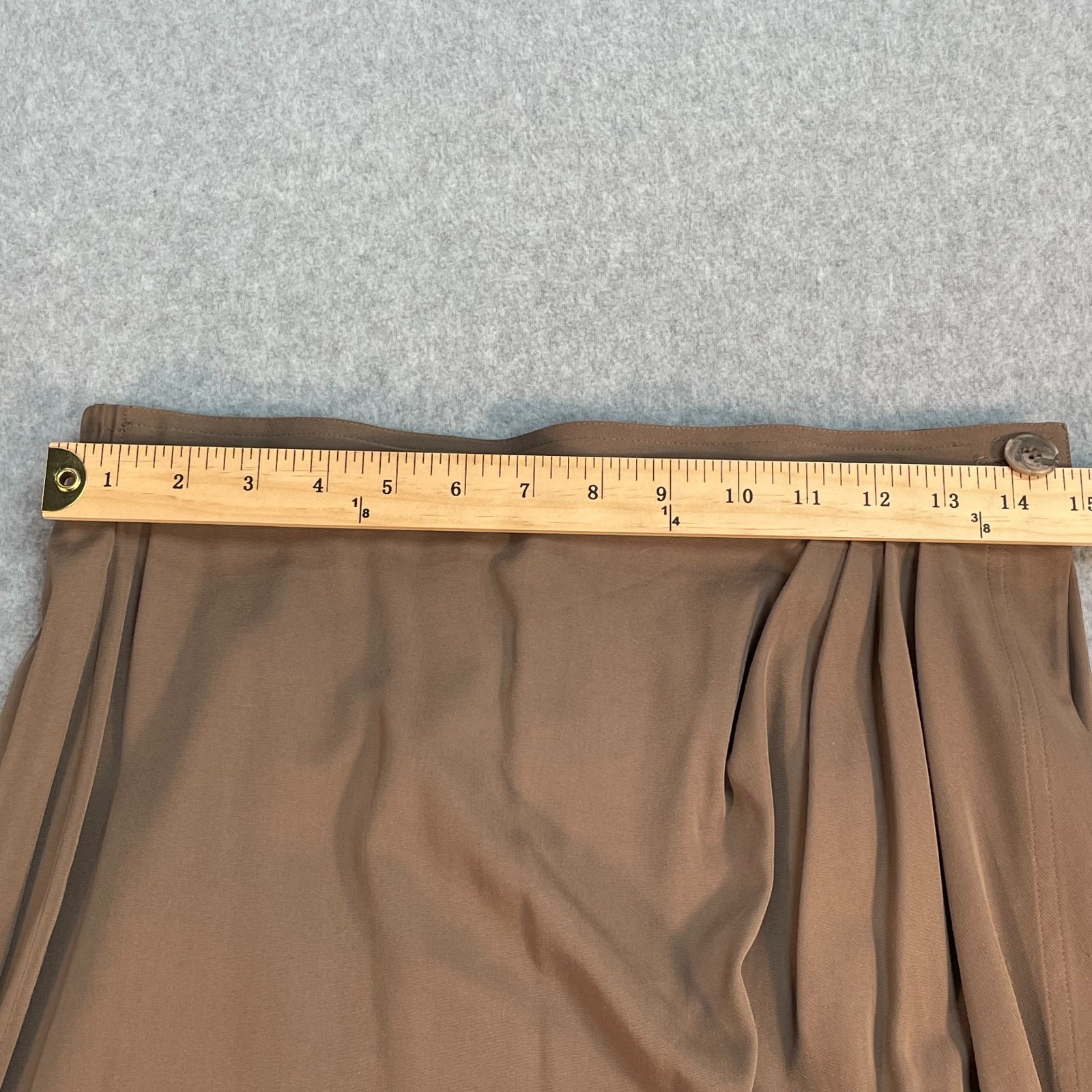 Evan Picone Sport Vintage Wrap Skirt Women’s L Brown Mocha 90’s Preppy Midi