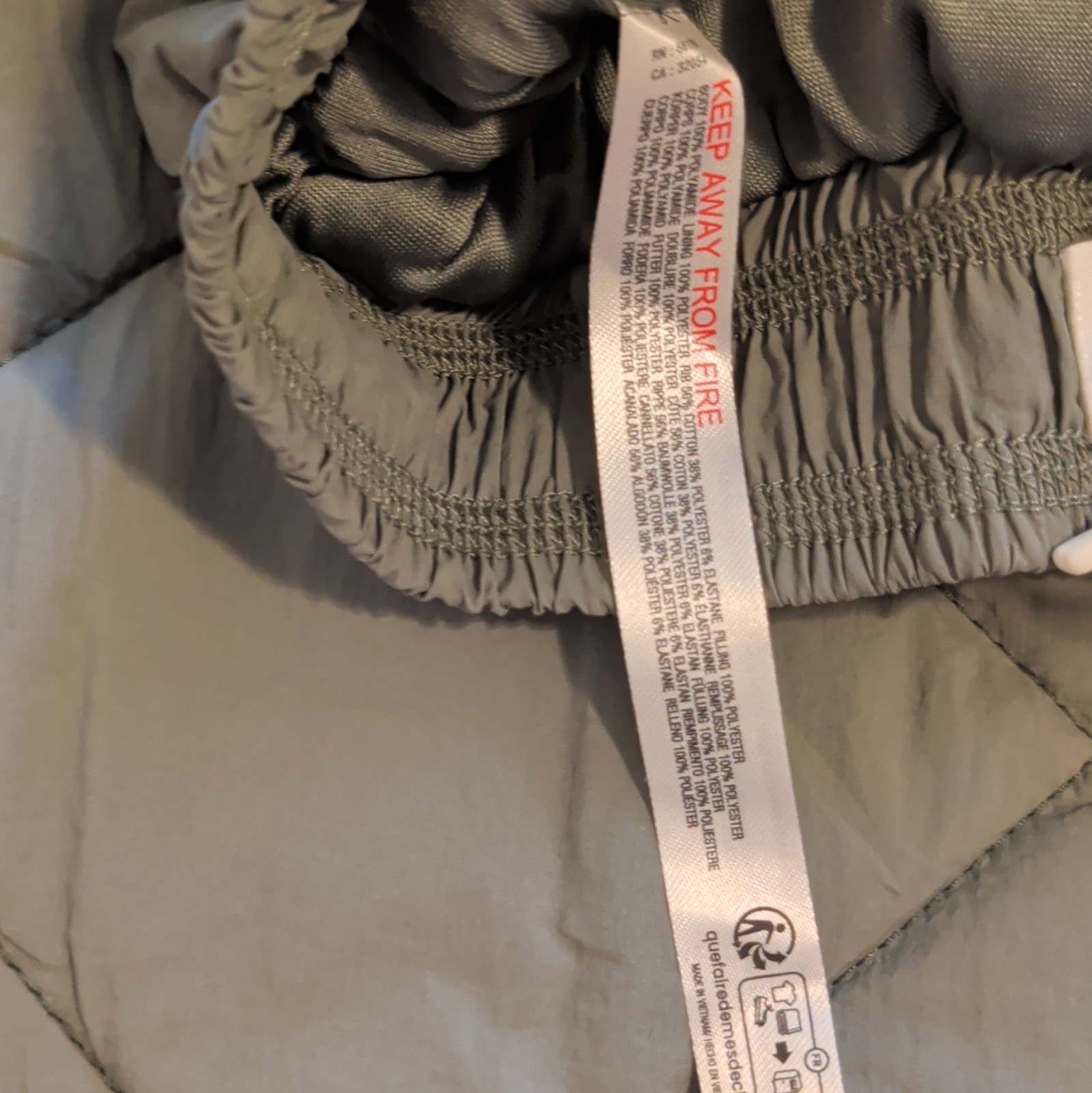 Daily Practice Women’s Green Quilted Bomber Jogger Pants