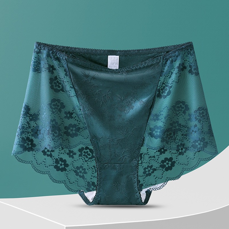3X Women High Waist Knickers Briefs Lady Lace Seamless Underwear Panties L-4XL