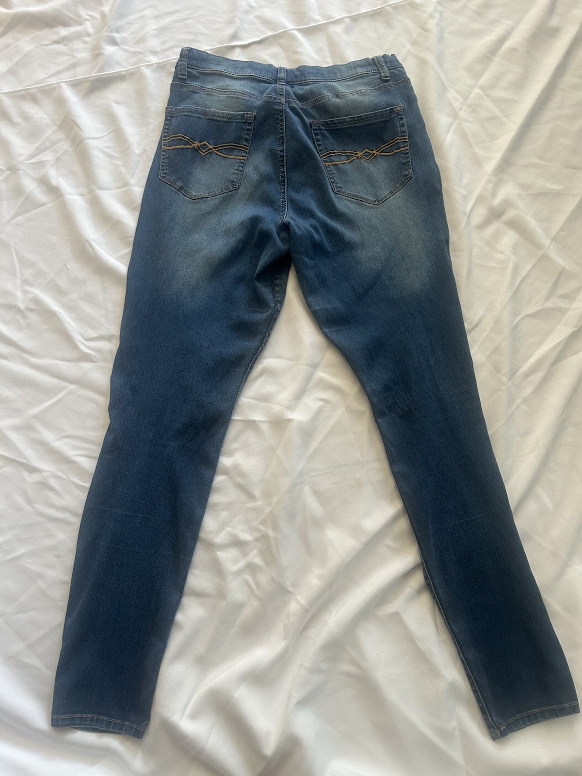 Mudd Women’s Juniors Blue Denim Jegging Jeans Slim Fit Stretch Medium Wash