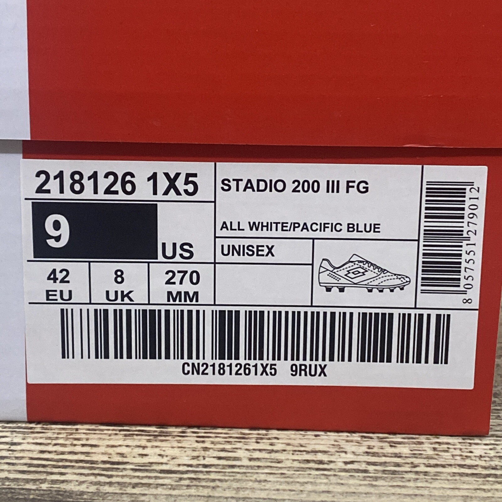 Lotto Stadio 200 III FG Soccer Cleats 218126 1X5 Men’s 9.