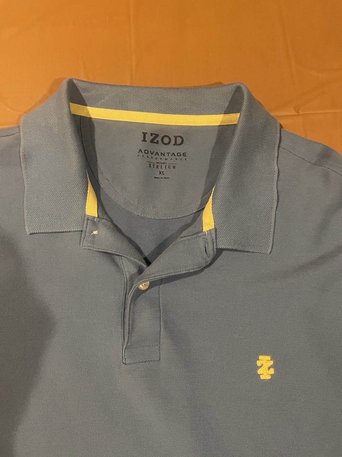 IZOD Advantage Performance Men’s XL Stretch Golf Polo Shirt Blue Short Sleeve
