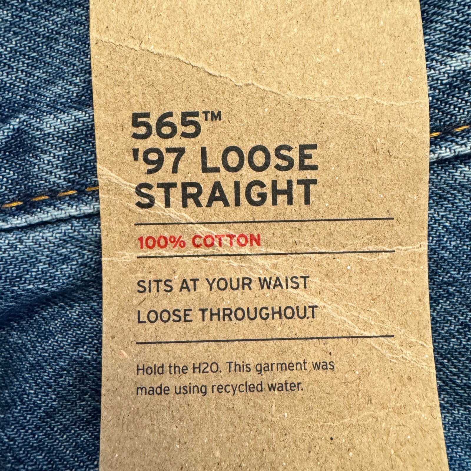 Levi’s 565 ’97 Loose Fit Straight Denim Jeans Men’s W31xL33 (Tag 30×34) Blue