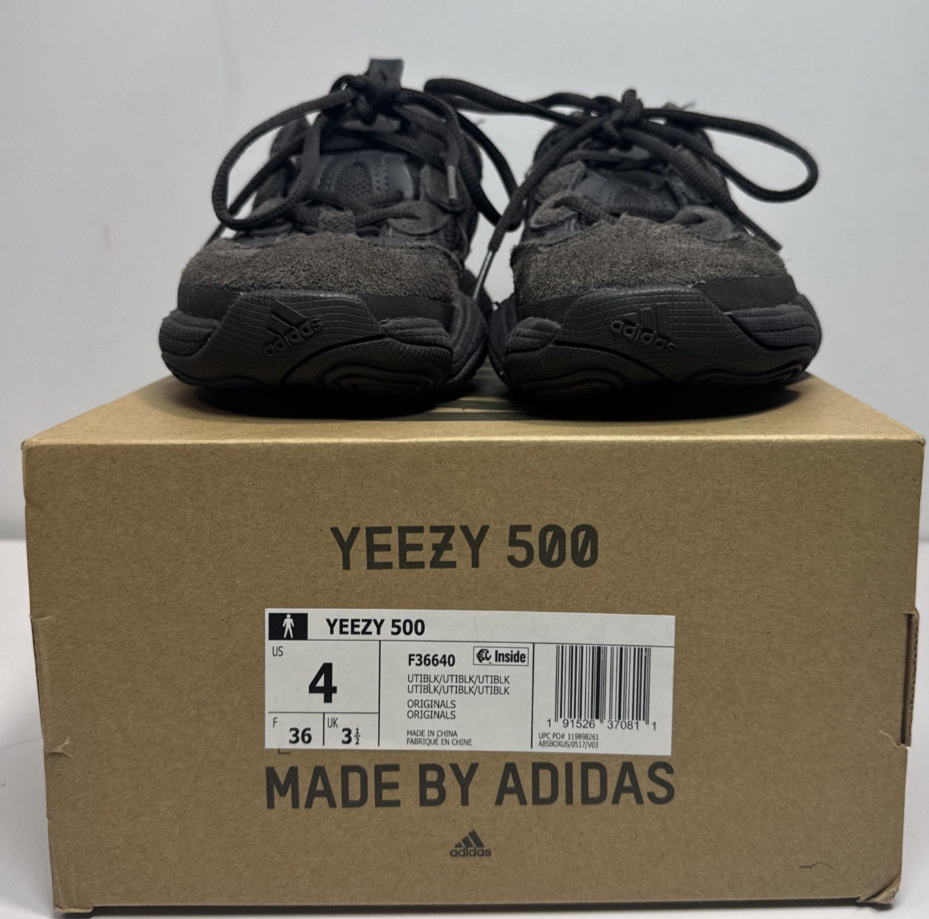 Pre Owned Size 4 – adidas Yeezy 500 Low Utility Black
