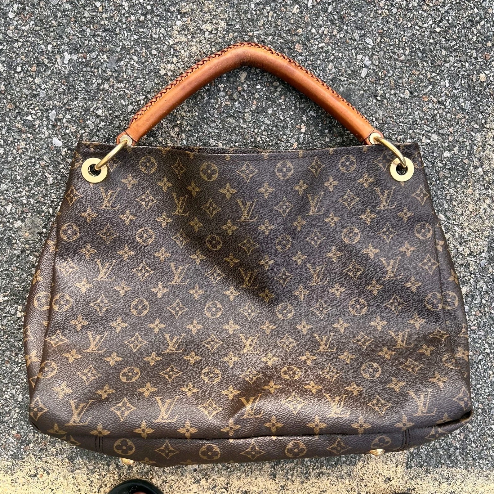 Louis Vuitton LV Hand Bag M40249 Artsy MM Brown Monogram Y2K Logomania Boho Chic