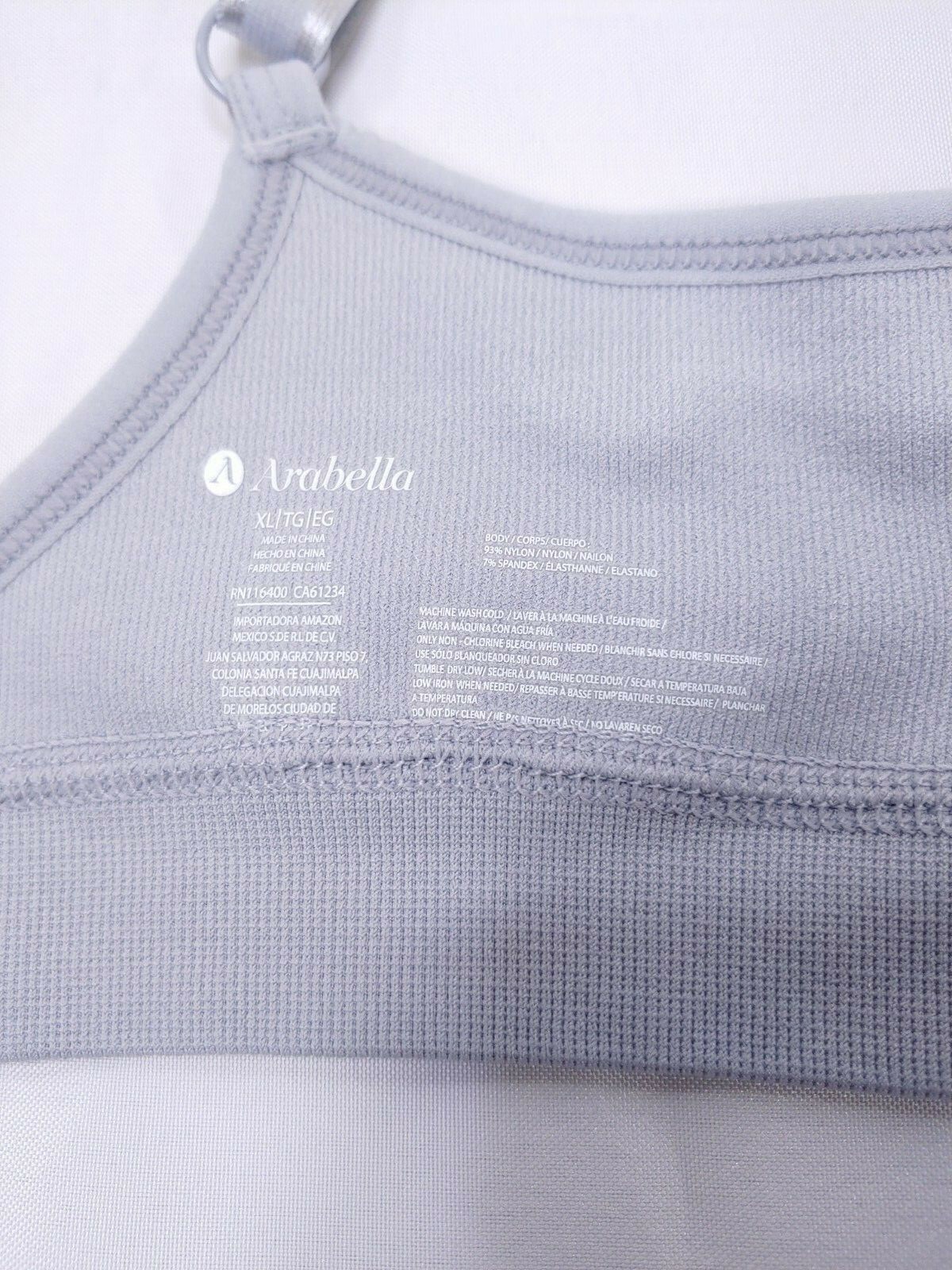 Arabella Women’s Seamless Padded Everyday Bra Ash Grey Size XL