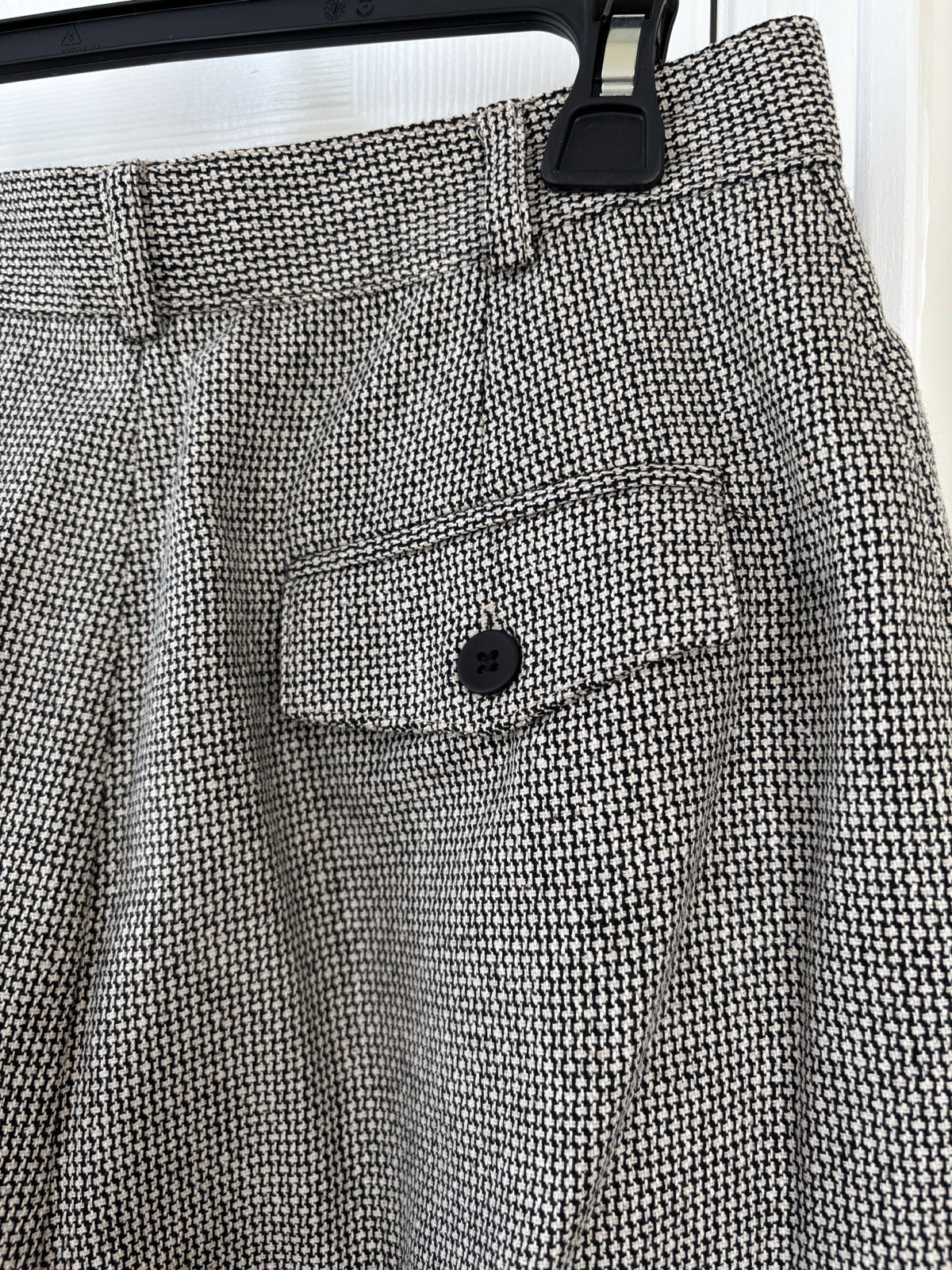Holt Renfrew Vintage Silk Wool Trousers Cuffed Gray Canada Size 6 Reg Lined