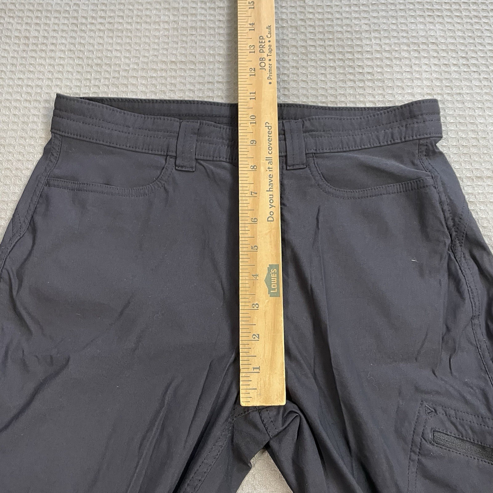 Eddie Bauer Rainier Capri Pants 6 Womens Black Nylon Stretch Hiking