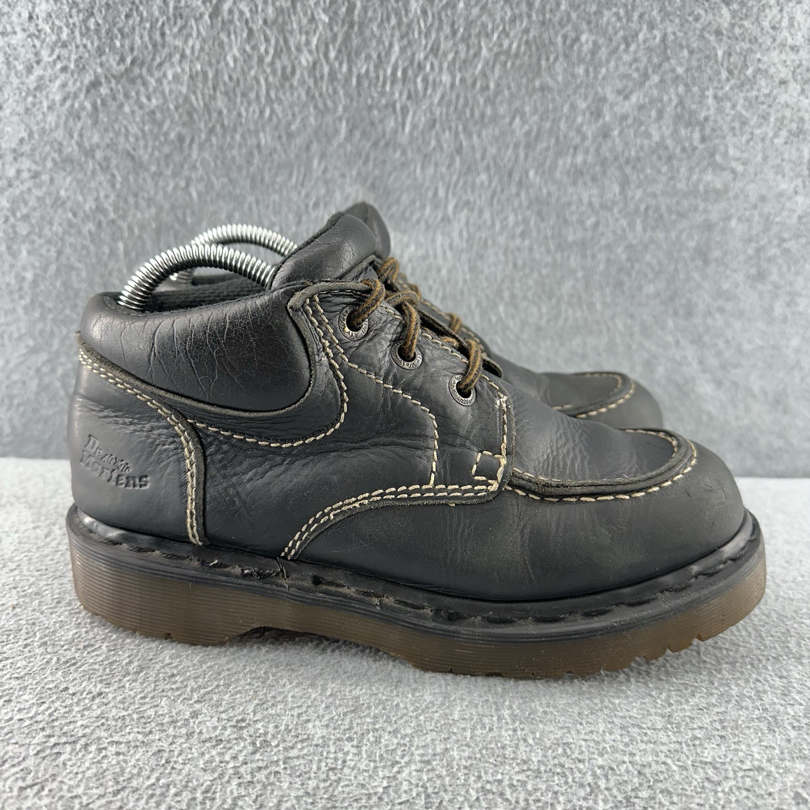 Doc Dr Martens AirWair 8458 Black Leather Boots Women’s Size 7 England Vintage