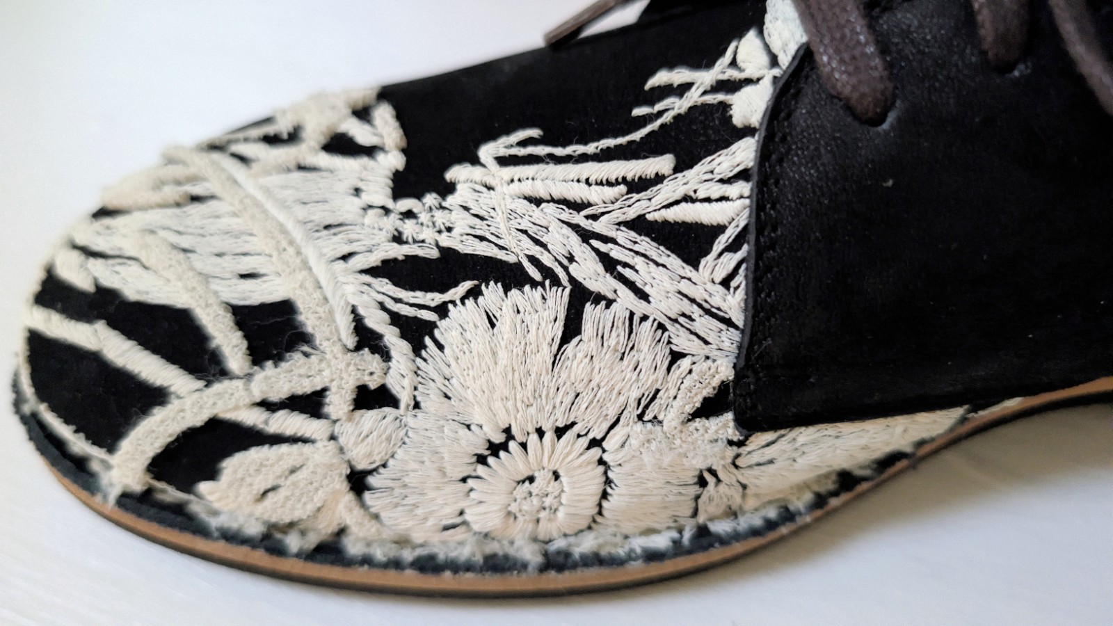 Ann Demeulemeester Mens Embroidered Leather Derby Shoe SS 2015 Runway Size45 NEW
