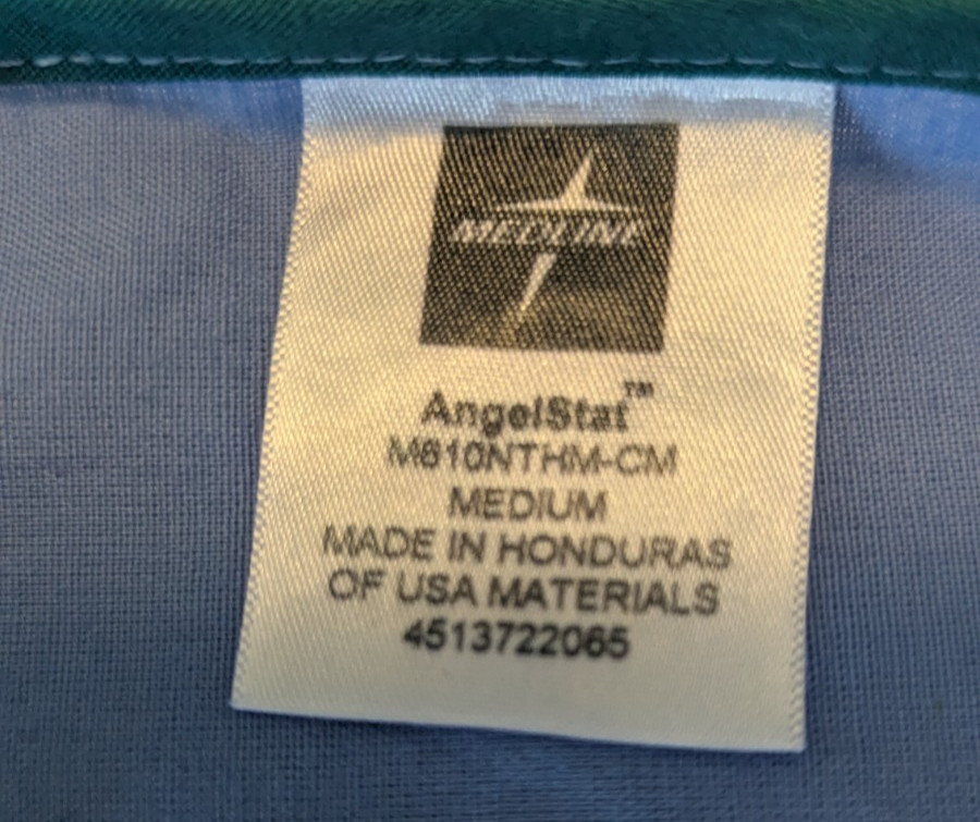 Standard Textile Blue Short Sleeve Scrub & Pants M Poly/ Cotton