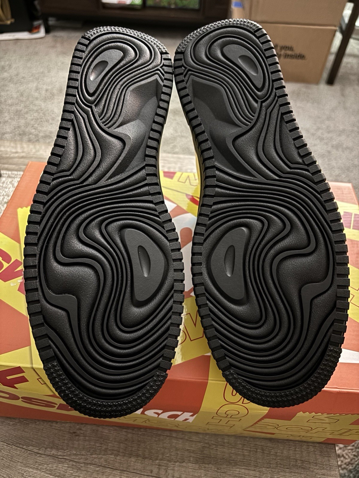 MSCHF Limited Edition TAP3 Black and Yellow Shoes Size 10 Medium New