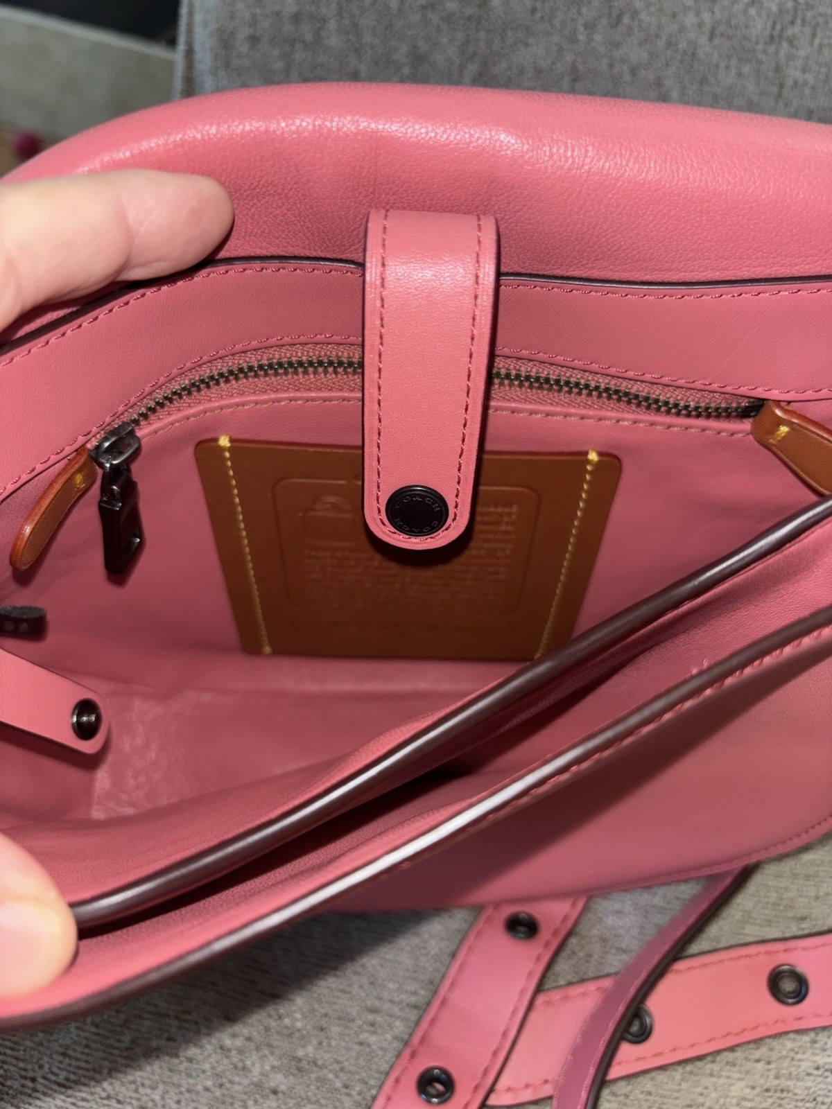 Coach 1941 Saddle Bag 23 Glovetanned Leather Purse 20115 58967 Peony Pink