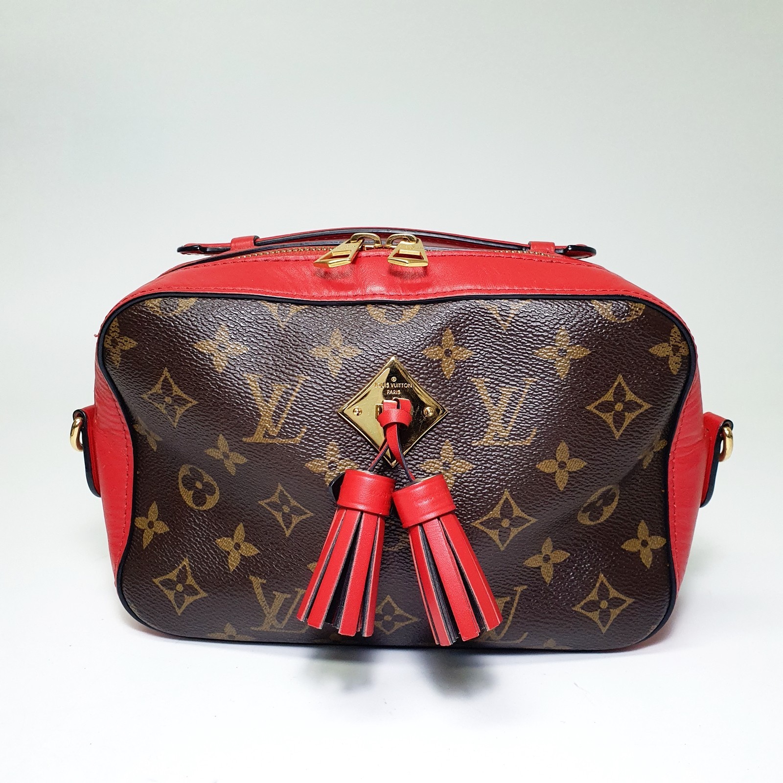 NO TARIFF Authentic Louis Vuitton Red Saintonge M43556 Strap of Other Bag CLA861