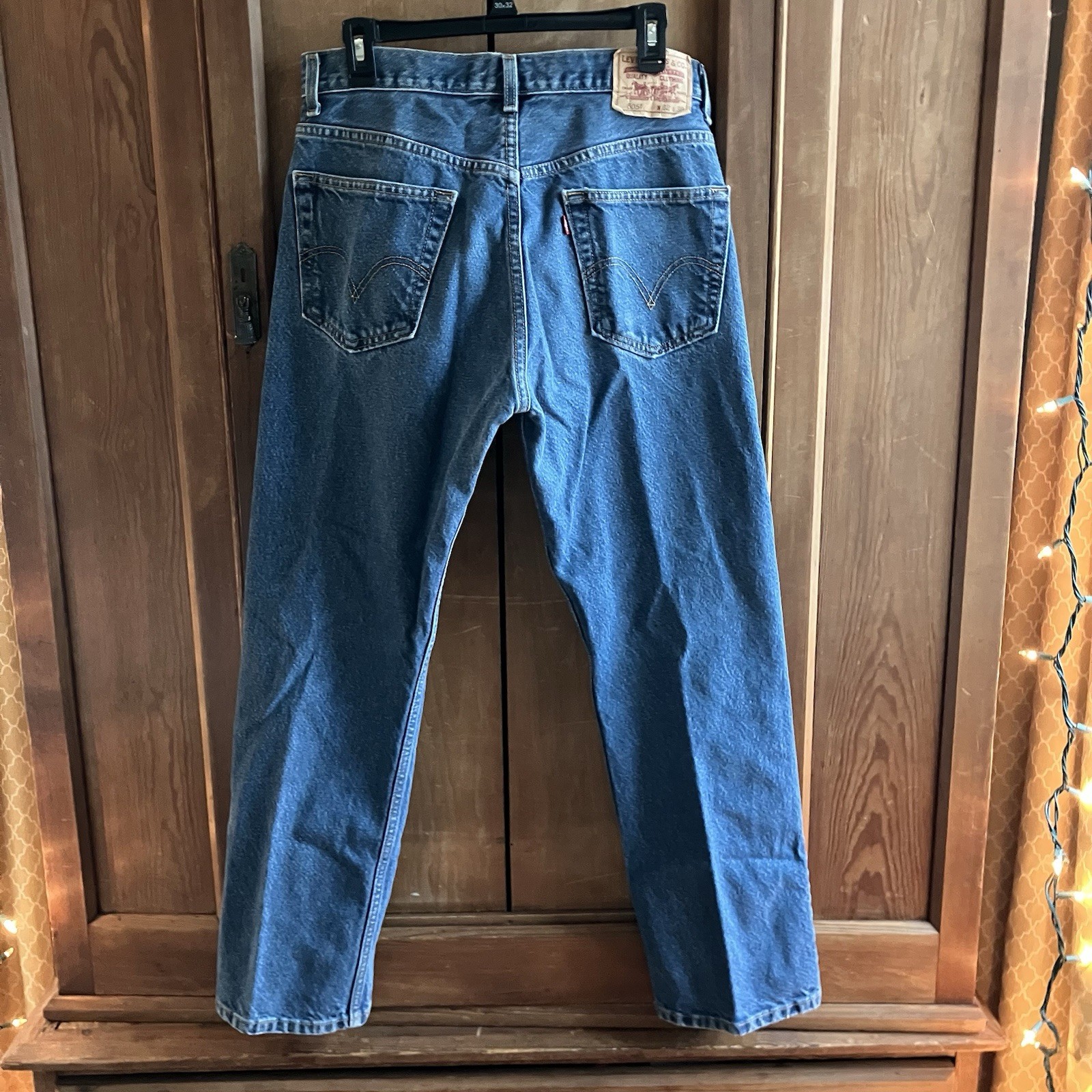 Levi’s 505 Series Men’s Blue Denim Straight Jeans Regular Fit Mid Rise Size 32