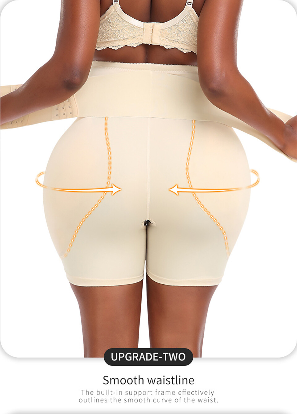 Booty Shaper Padded Panties Women Hip Dip Pads Shapewear with Tummy Control Wrap