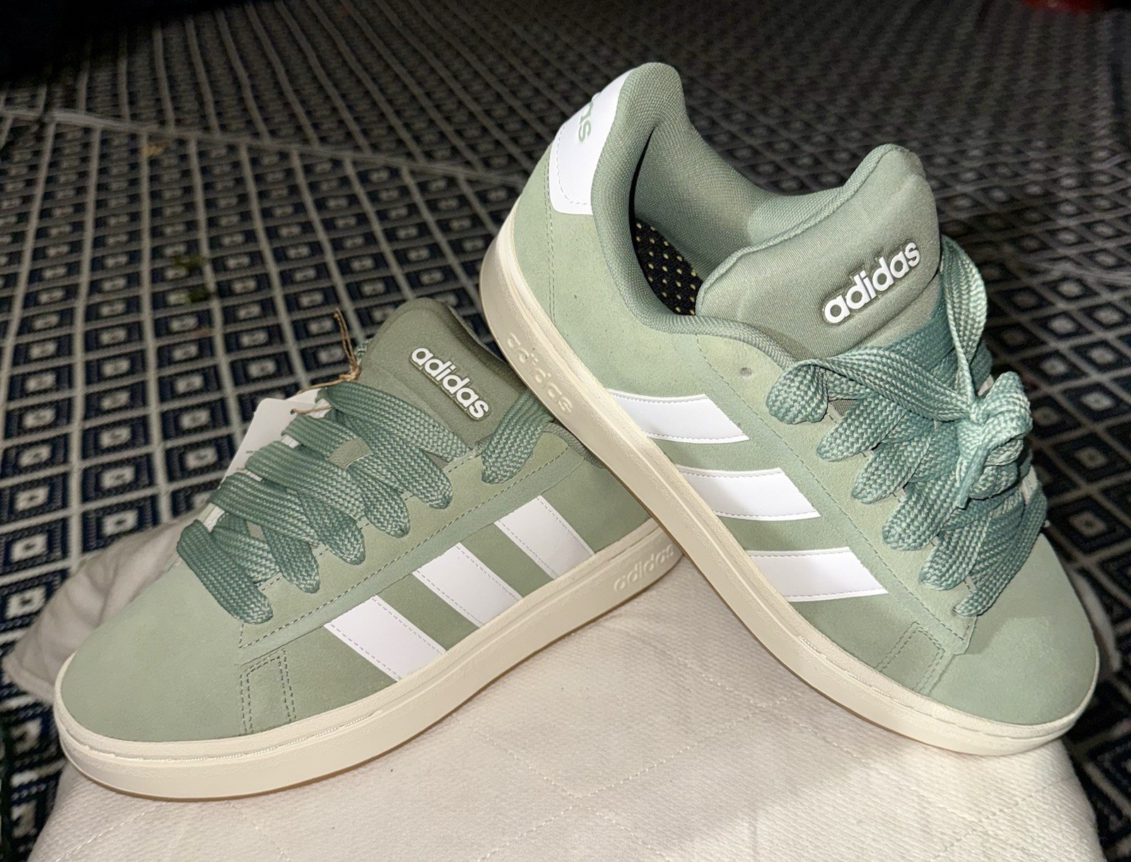 adidas Grand Court Alpha Unisex Low Top Lace-Up Sneaker Green/White