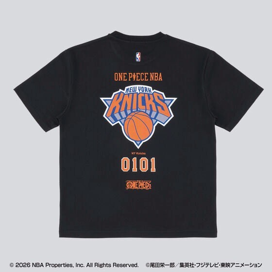 ONE PIECE × NBA T-Shirts ACE×New York KNICKS BLACK、White