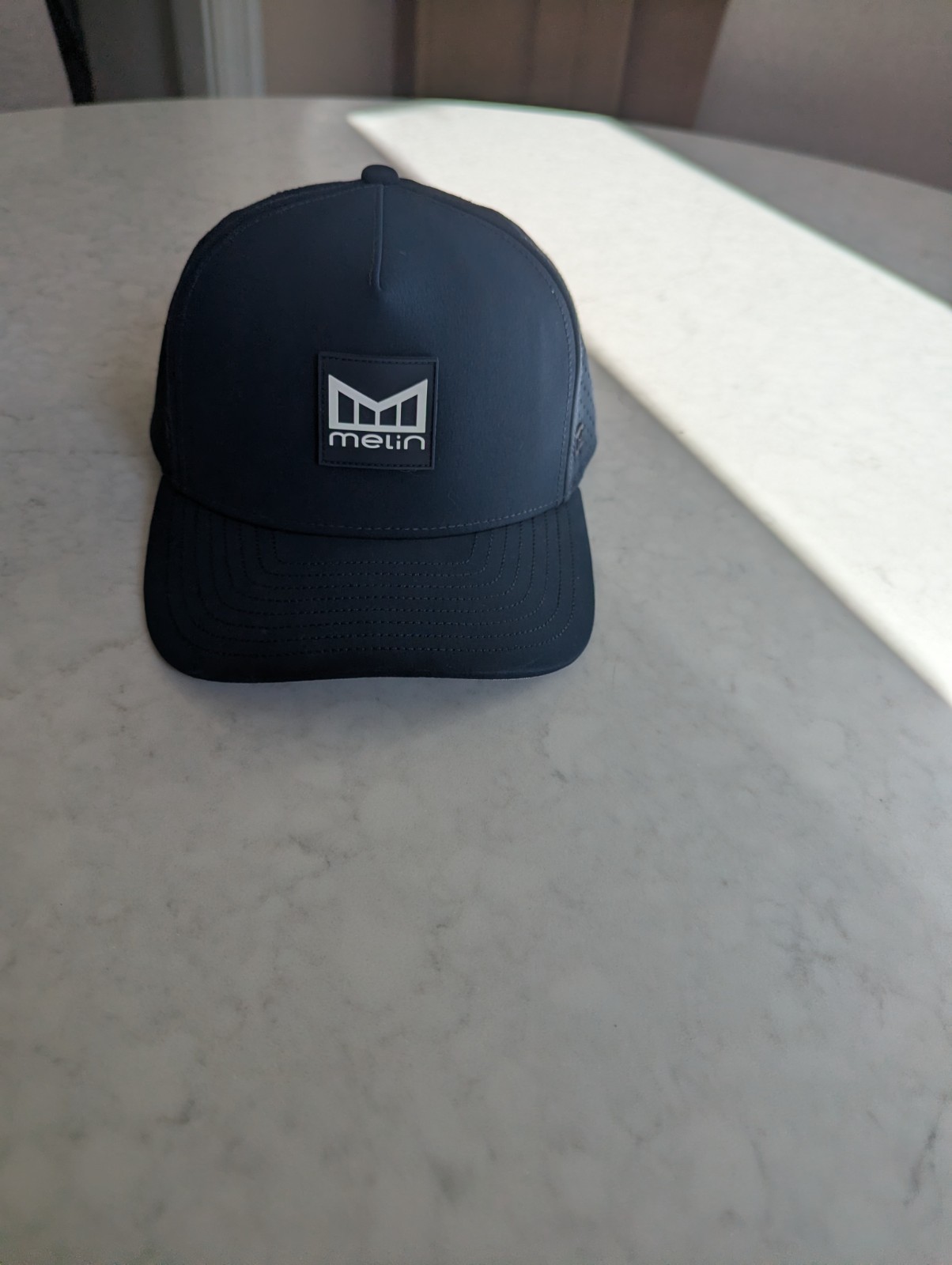 MELIN Odysea Stacked Hydro Performance Snapback Hat Navy, Men’s Size M