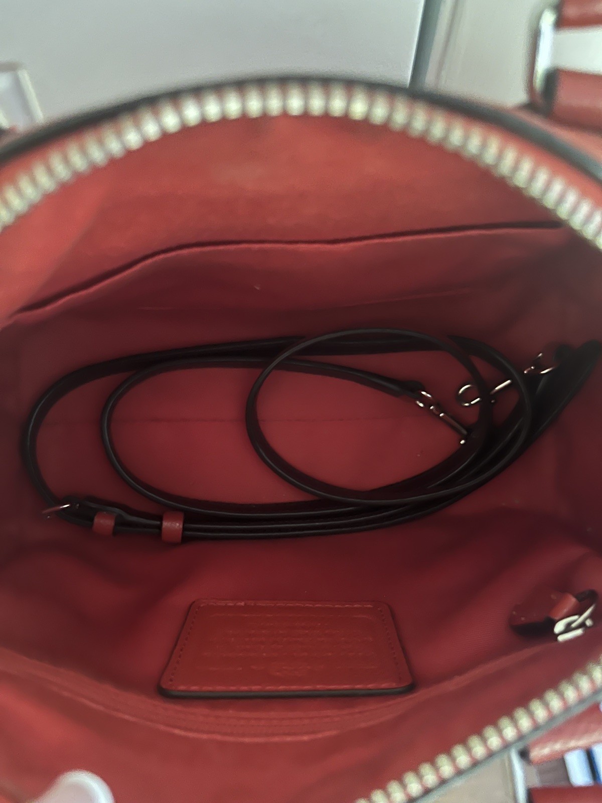 Coach Mini BENNETT Satchel In Floral Print Coated Canvas RED Crossbody