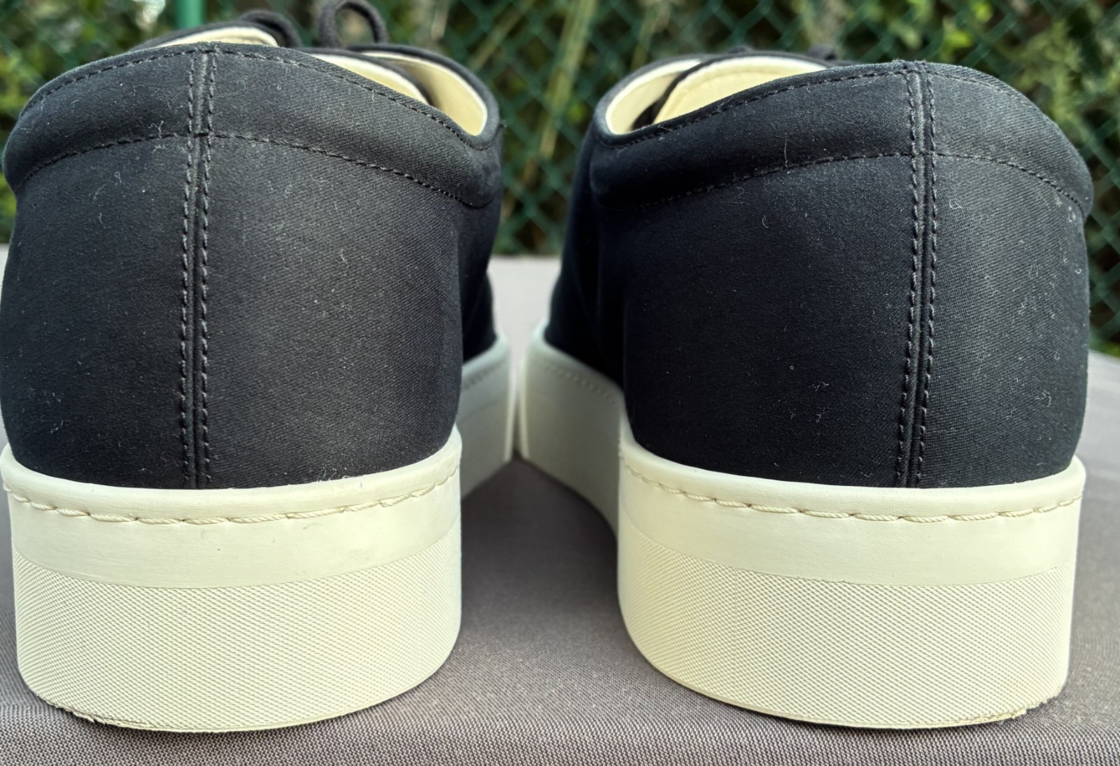 The Row Marie H Lace-up Black Canvas Sneakers Size 42.5