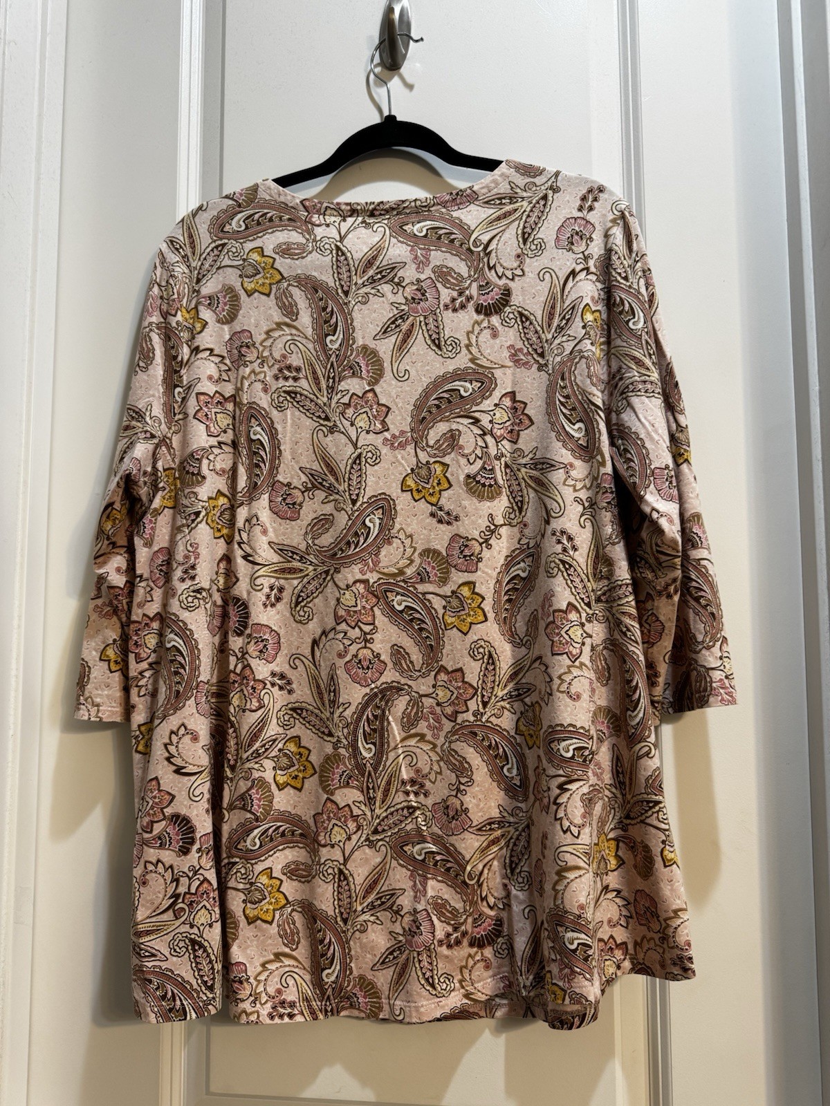 J. Jill Luxe Supima A-line Tunic XL Round Neck 3/4 Sleeves Multicolor Length 29”