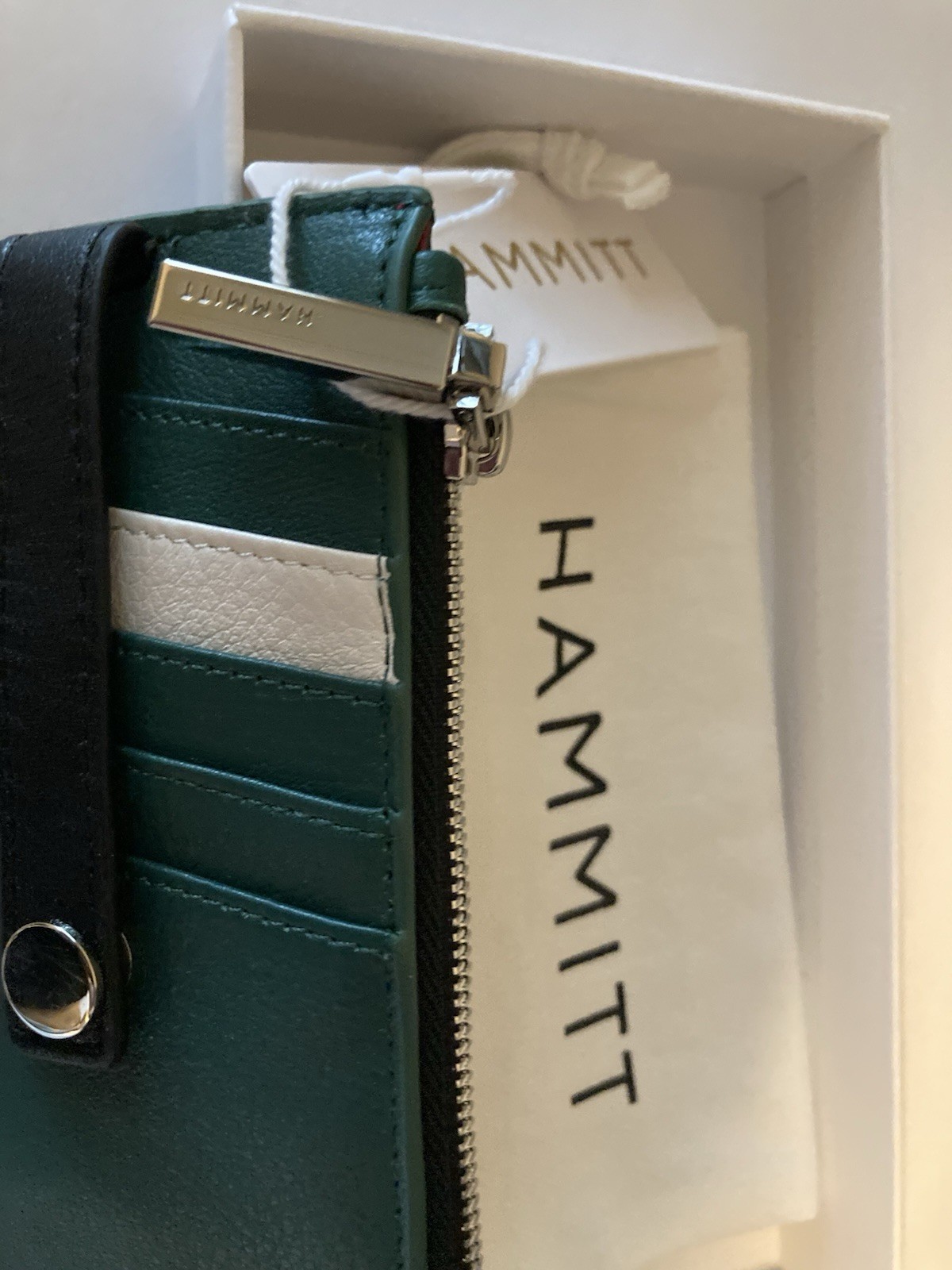 Hammitt 210 West Clubhouse Stripe & Silver NWT NIB $145 Retail – Box + Dust Bag