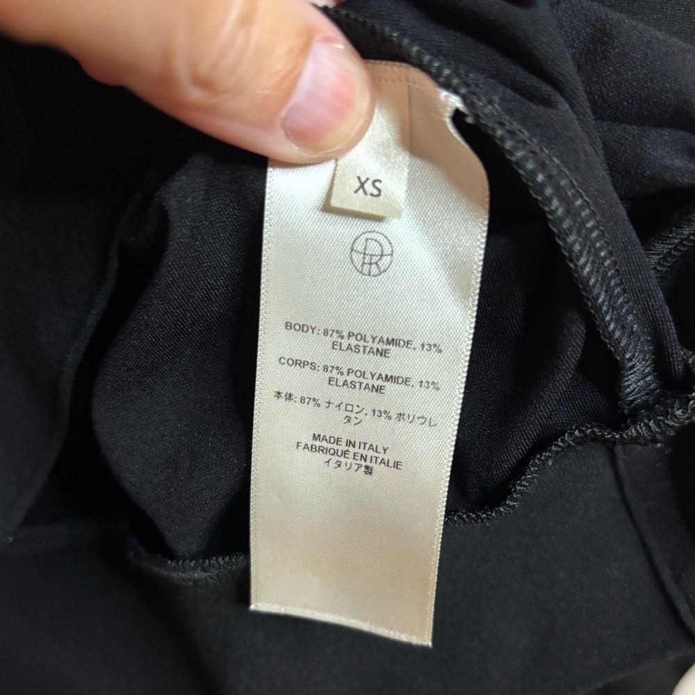 EUC The Row French Terry sweatshirt style top in black size XS