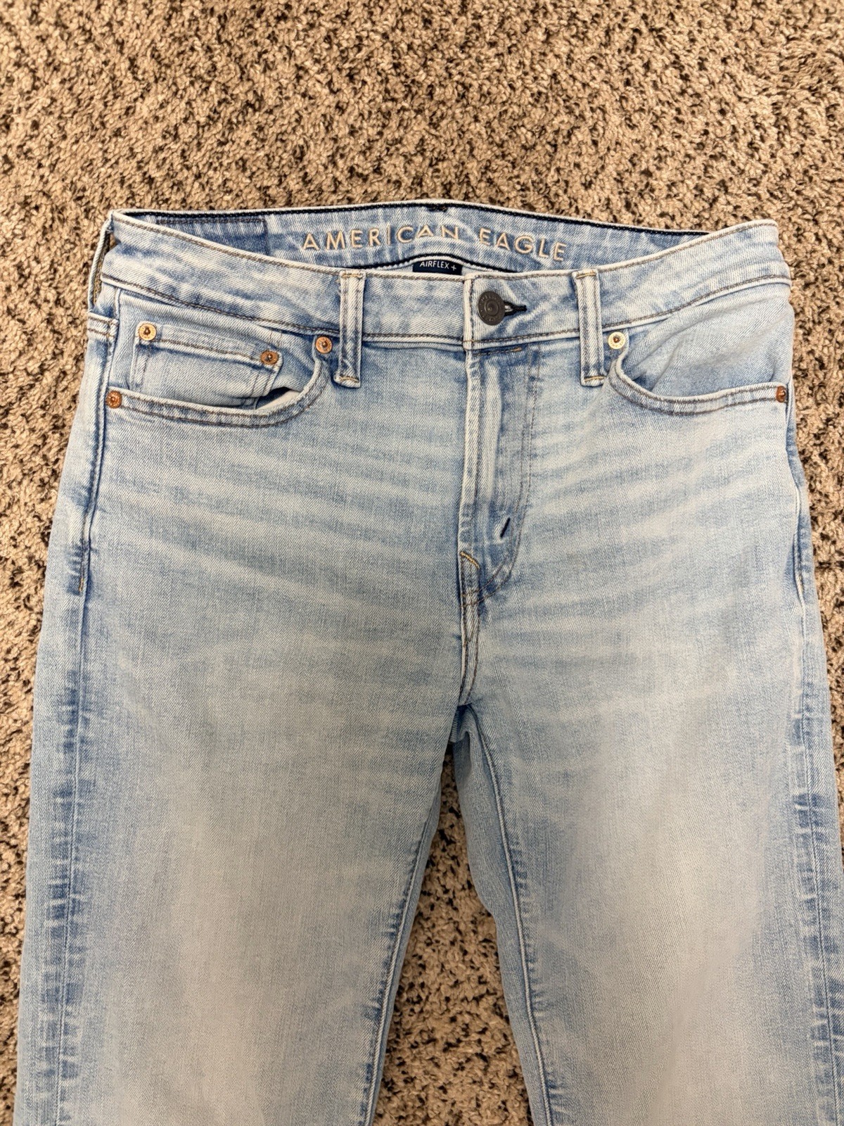 American Eagle AirFlex+ Men’s Skinny Straight Light Wash Stretch Denim Jeans